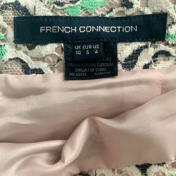 LACE NAVY, SEAFOAM, & WHITE MIDI SKIRT - Picture 3 of 4